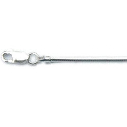 Zilveren slangencollier 8 zijdig