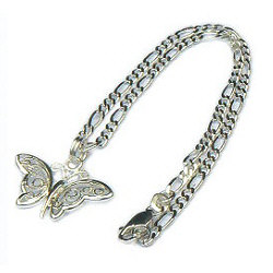 Zilveren enkelbandje vlinder