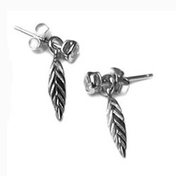 Zilveren oorstekers zirkonia en losse veer