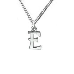 Zilveren hanger E collectie