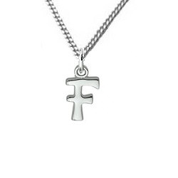 Zilveren hanger F collectie