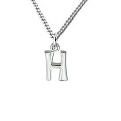 Zilveren hanger H collectie