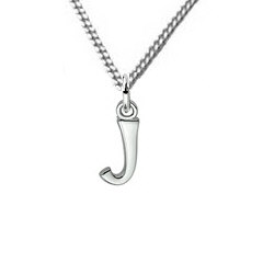 Zilveren hanger J collectie