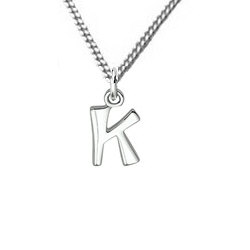 Zilveren hanger K collectie