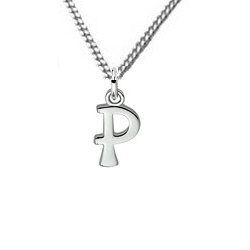 Zilveren hanger P collectie