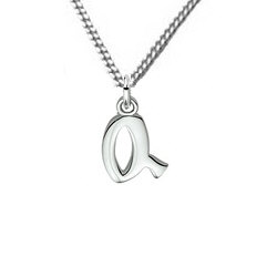 Zilveren hanger Q collectie