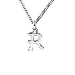 Zilveren hanger R collectie
