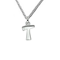 Zilveren hanger T collectie