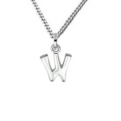 Zilveren hanger W collectie
