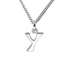Zilveren hanger Y collectie