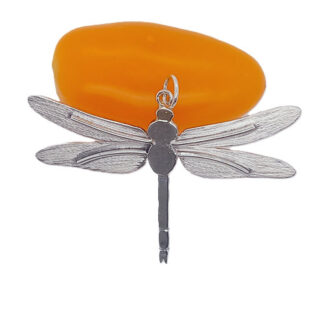 Handgemaakte zilveren hanger grotere libel by Flamenco