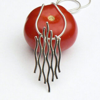 Handgemaakte zilveren hanger El fuego by Flamenco
