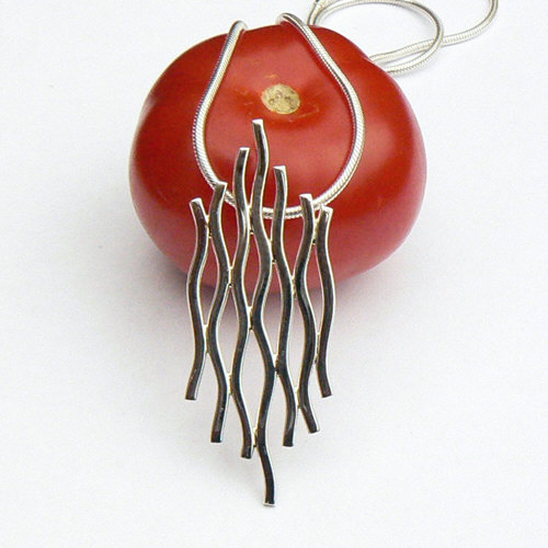 Handgemaakte zilveren hanger El fuego by Flamenco